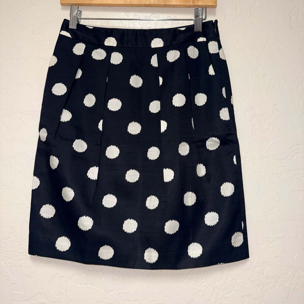 Ann Taylor Loft Polka Dot Pleated Skirt Size 0